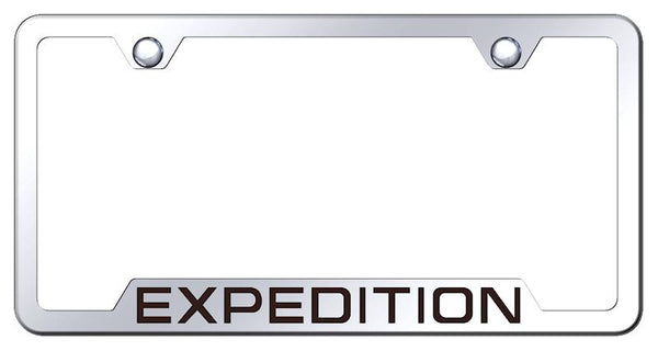 Ford Expedition Stainless Steel Notched Laser Etched License Frame - GF.XPD.EC