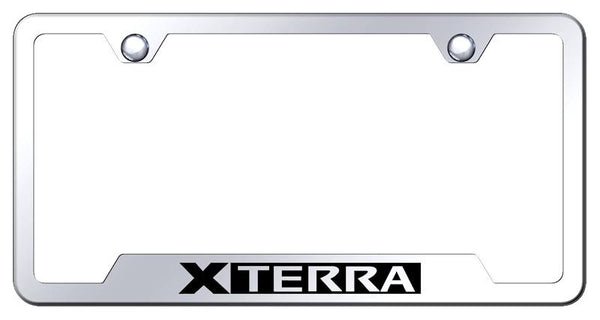 Nissan Xterra Stainless Steel Notched Laser Etched License Frame - GF.XTE.EC