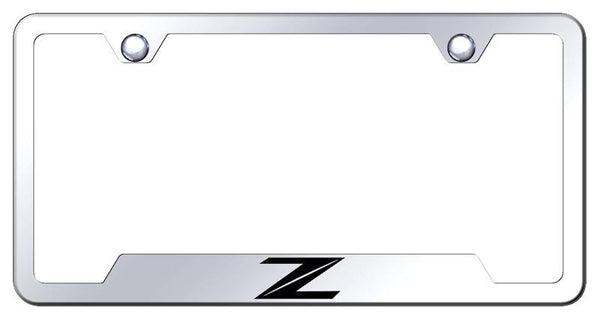 Nissan Z Stainless Steel Notched Laser Etched License Frame - GF.Z2.EC