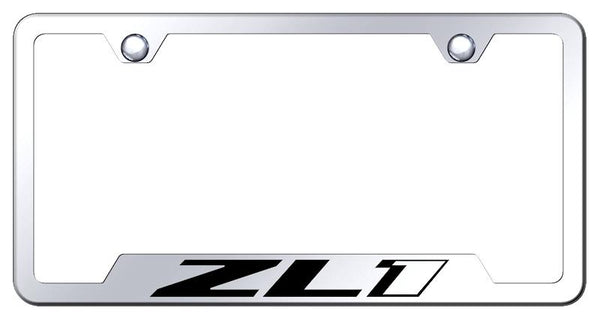 Chevrolet ZL1 Stainless Steel Notched Laser Etched License Frame - GF.ZL1.EC