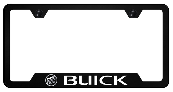 Buick Buick PC Notched Frame - UV Print on Black License Plate Frame - GFP.BUI.UB