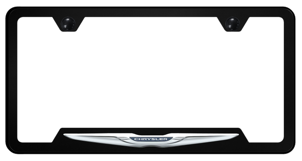 Chrysler Chrysler (Logo Only) PC Notched Frame - UV Print on Black License Plate Frame - GFP.CHRL.UB