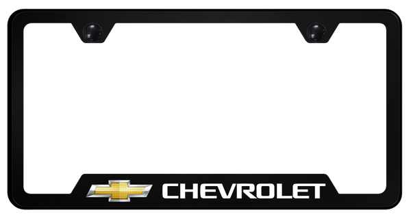 Chevrolet Chevrolet PC Notched Frame - UV Print on Black License Plate Frame - GFP.CHV.UB