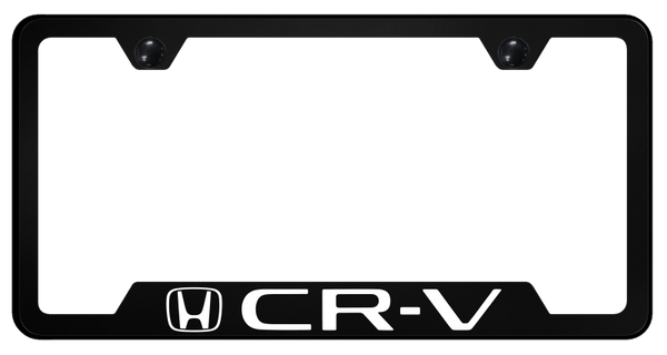 Honda CR-V PC Notched Frame - UV Print on Black License Plate Frame - GFP.CRV.UB