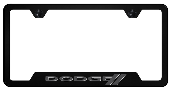 Dodge Dodge Ghost PC Notched Frame - UV Print on Black License Plate Frame - GFP.DODS.GST.UB