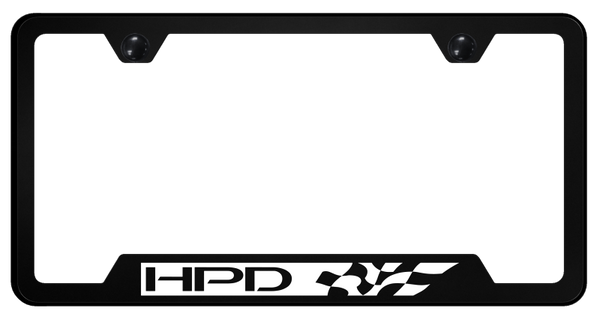 Honda HPD PC Notched Frame - UV Print on Black License Plate Frame - GFP.HPD.UB