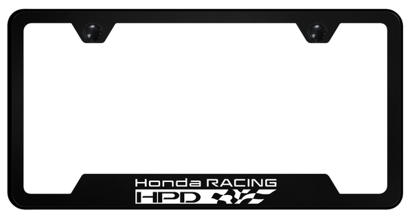 Honda Honda Racing HPD PC Notched Frame - UV Print on Black License Plate Frame - GFP.HRHPD.UB