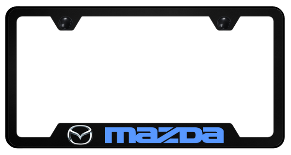 Mazda Mazda PC Notched Frame - UV Print on Black License Plate Frame - GFP.MAZ.UB