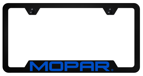 Mopar Mopar PC Notched Frame - UV Print on Black License Plate Frame - GFP.MOP.UB