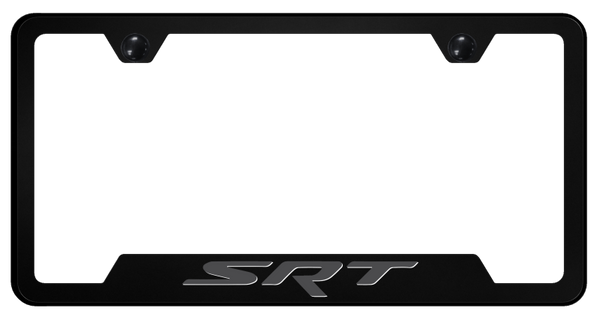 Dodge SRT Ghost PC Notched Frame - UV Print on Black License Plate Frame - GFP.SRT.GST.UB