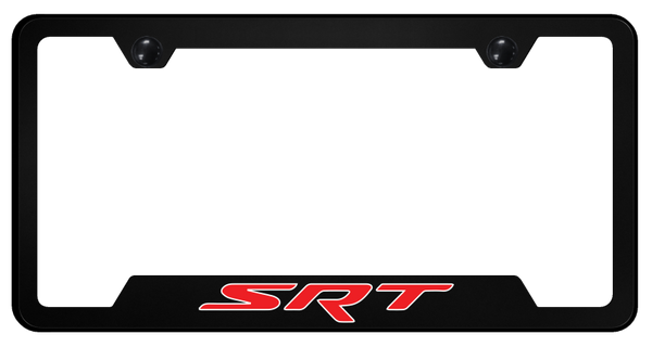 Dodge SRT PC Notched Frame - UV Print on Black License Plate Frame - GFP.SRT.UB