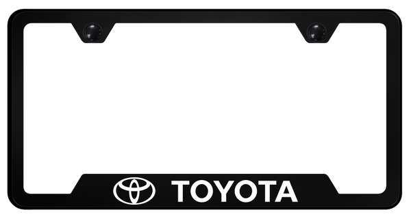 Toyota Toyota PC Notched Frame - UV Print on Black License Plate Frame - GFP.TOY.UB