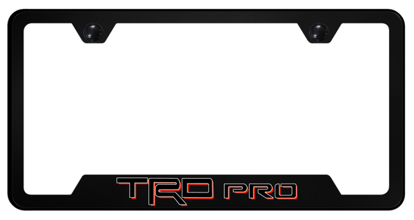 Toyota TRD Pro 3 PC Notched Frame - UV Print on Black License Plate Frame - GFP.TRDP3.UB