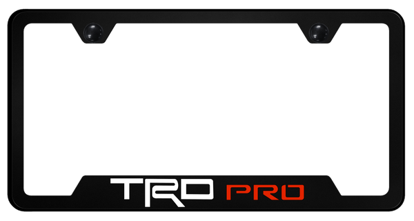 Toyota TRD Pro PC Notched Frame - UV Print on Black License Plate Frame - GFP.TRDP.UB