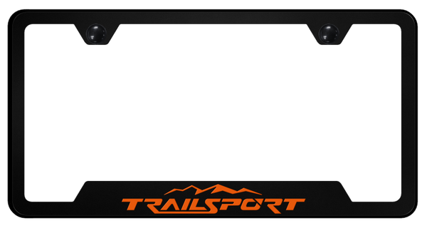 Honda TrailSport Orange PC Notched Frame - UV Print on Black License Plate Frame - GFP.TRLS.ORA.UB