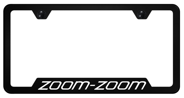 Mazda Zoom-Zoom PC Notched Frame - UV Print on Black License Plate Frame - GFP.ZOO.UB