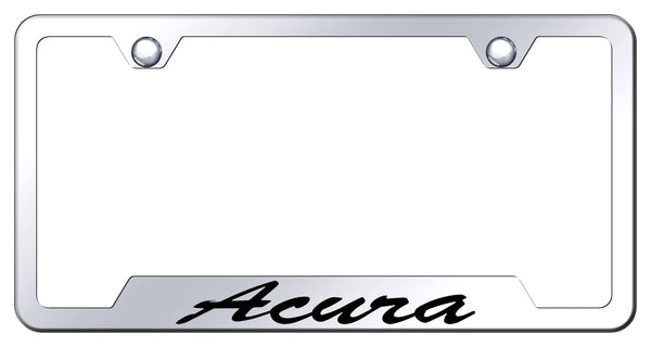 Acura Acura Black Notched Laser Etched License Frame - GFS.ACU.EB