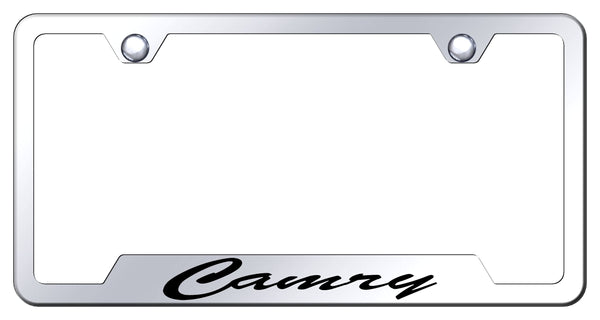 Toyota Camry Stainless Steel Notched Laser Etched License Frame - GFS.CAM.EC