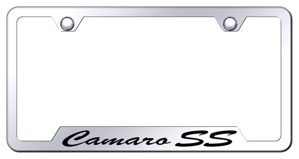 Chevrolet Camaro SS Stainless Steel Notched Laser Etched License Frame - GFS.CMRSS.EC