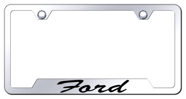 Ford Ford Stainless Steel Notched Laser Etched License Frame - GFS.FOR.EC