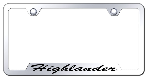 Toyota Highlander Stainless Steel Notched Laser Etched License Frame - GFS.HIL.EC