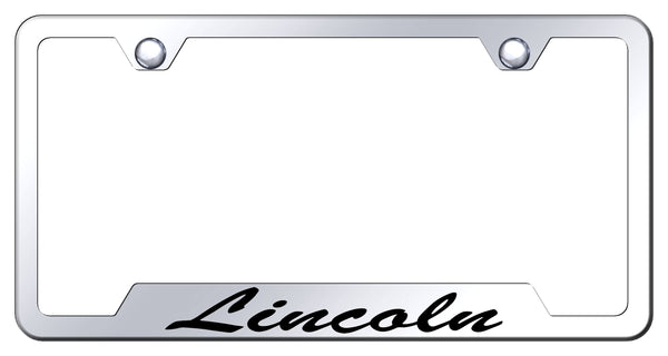 Lincoln Lincoln Stainless Steel Notched Laser Etched License Frame - GFS.LIN.EC