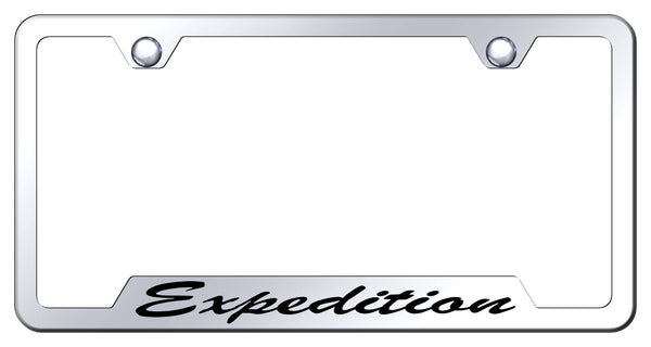 Ford Expedition Stainless Steel Notched Laser Etched License Frame - GFS.XPD.EC