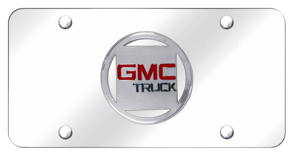 GMC GMC License Plate - Chrome on Mirrored License Plate - GMC.CC