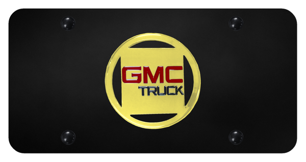 GMC GMC License Plate - Gold on Black License Plate - GMC.GB