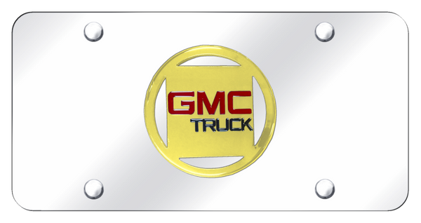 GMC GMC License Plate - Gold on Mirrored License Plate - GMC.GC