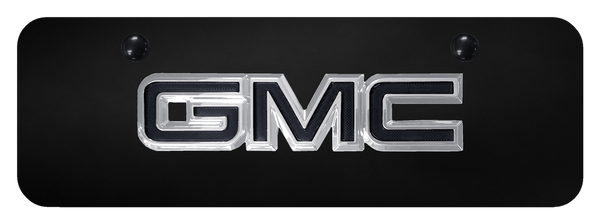 GMC GMC OEM Black Mini Plate - Chrome on Black License Plate - GMC.OEM.B.CBM