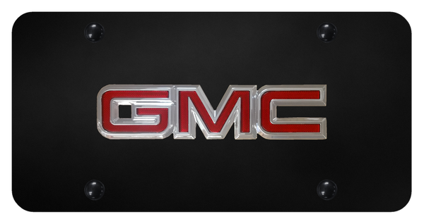 GMC GMC OEM License Plate - Chrome on Black License Plate - GMC.OEM.CB