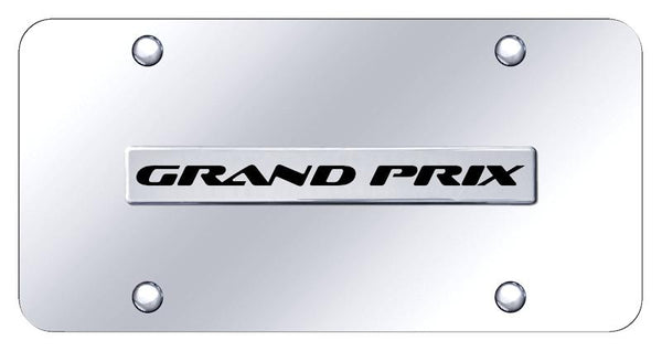 Pontiac Grand Prix Chrome on Chrome 3D Bar License Plate - GPR.N.CC