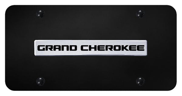 Jeep Grand Cherokee Chrome on Black 3D Bar License Plate - GRA.N.CB