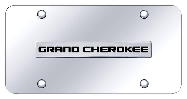 Jeep Grand Cherokee Chrome on Chrome 3D Bar License Plate - GRA.N.CC