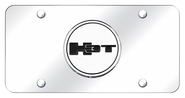 Hummer Hummer H3T License Plate - Chrome on Mirrored License Plate - H3T.CC