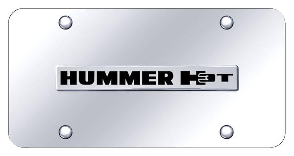 Hummer Hummer H3T Chrome on Chrome 3D Bar License Plate - H3T.N.CC