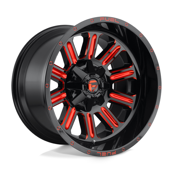 Fuel 1PC D621 HARDLINE GLOSS BLACK RED TINTED CLEAR Wheels for 2010-2020 FORD F-150 [] - 20X9 1 mm - 20"  - (2020 2019 2018 2017 2016 2015 2014 2013 2012 2011 2010)