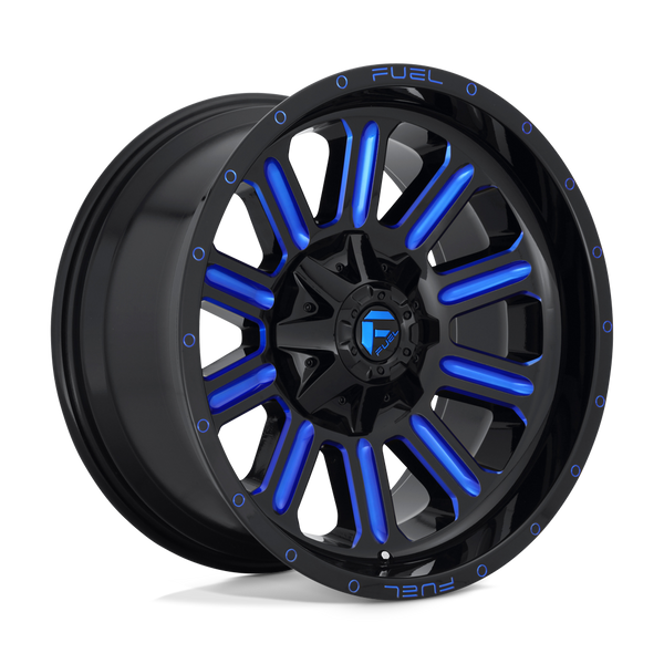 Fuel 1PC D646 HARDLINE GLOSS BLACK BLUE TINTED CLEAR Wheels for 2021-2023 FORD F-150 [] - 18X9 2 MM - 18"  - (2023 2022 2021)