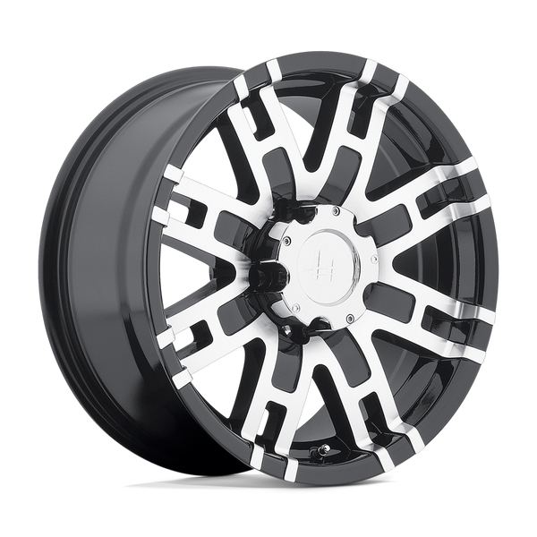 Helo HE835 GLOSS BLACK MACHINED Wheels for 2019-2022 GMC SIERRA 1500 [] - 22X9.5 18 MM - 22"  - (2022 2021 2020 2019)