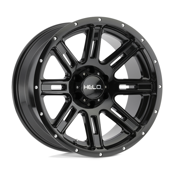 Helo HE900 GLOSS BLACK Wheels for 2020-2022 JEEP GLADIATOR [LIFTED ONLY] - 20X10 -24 MM - 20"  - (2022 2021 2020)
