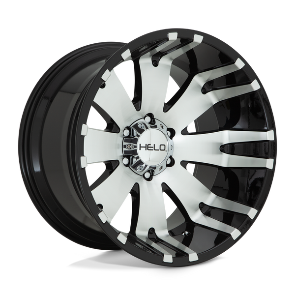 Helo HE917 GLOSS BLACK MACHINED Wheels for 2013-2023 FORD F-250 F-350 SUPER DUTY [] - 20X10 -18 mm - 20"  - (2023 2022 2021 2020 2019 2018 2017 2016 2015 2014 2013)