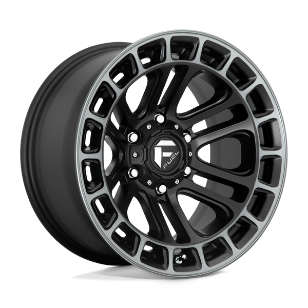 Fuel 1PC D720 HEATER MATTE BLACK DOUBLE DARK TINT MACHINED Wheels for 2021-2022 FORD BRONCO [] - 18X9 1 MM - 18"  - (2022 2021)