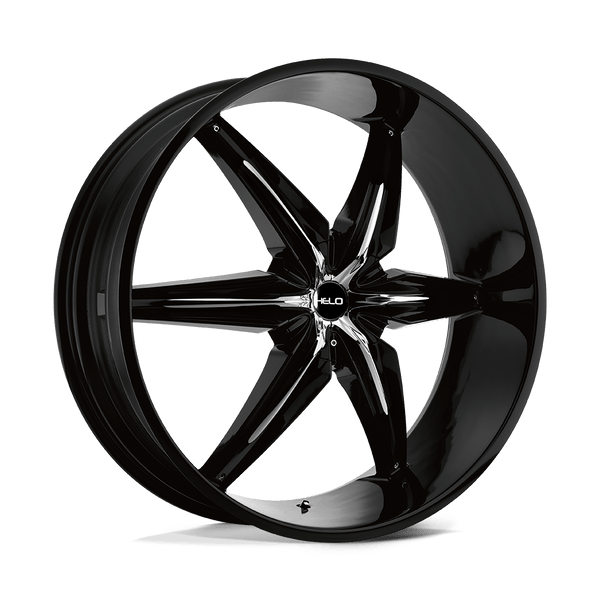 Helo HE866 GLOSS BLACK WITH REMOVABLE CHROME ACCENTS Wheels for 2014-2020 ACURA RLX [] - 20X8.5 35 mm - 20"  - (2020 2019 2018 2017 2016 2015 2014)