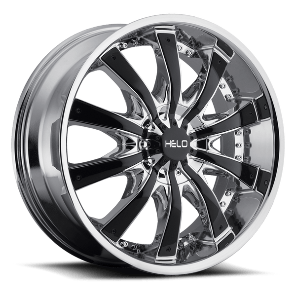 Helo HE875 CHROME PLATED WITH GLOSS BLACK ACCENTS Wheels for 2013-2018 ACURA MDX [] - 20X8.5 38 mm - 20"  - (2018 2017 2016 2015 2014 2013)