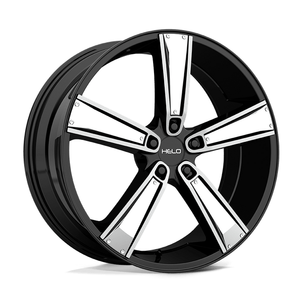 Helo HE899 SATIN BLACK MACHINED WITH GLOSS BLACK & CHROME INSERTS Wheels for 2019-2023 ACURA RDX [] - 18X8 38 mm - 18"  - (2023 2022 2021 2020 2019)