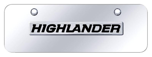 Toyota Highlander Chrome on Chrome 3D Bar Mini License Plate - HIL.N.CCM