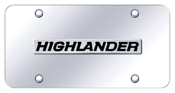 Toyota Highlander Chrome on Chrome 3D Bar License Plate - HIL.N.CC