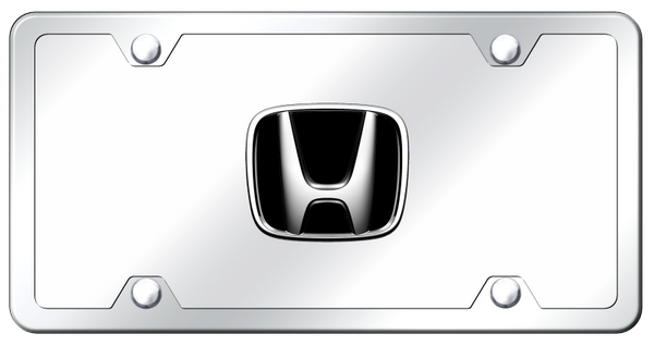 Honda Honda Plate Kit - Chrome on Mirrored License Plate - HON.CCK