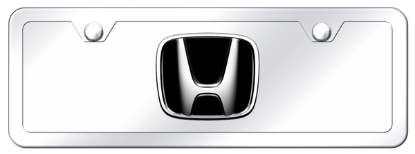 Honda Honda Mini Kit - Chrome on Mirrored License Plate - HON.CCMK